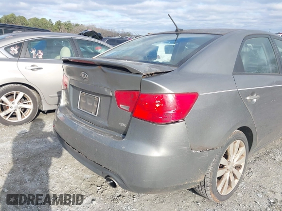 2010 Kia Forte SX with VIN KNAFW4A36A5249266, listed as a IAAI auction lot 41743559 with 215,108 mi miles. Bid and sale history available at carsss.com. Image 6.
