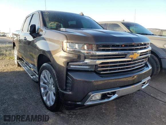 2021 Chevrolet Silverado 1500 High Country with VIN 3GCUYHETXMG296318, listed as a Copart auction lot 73781344 with 45,571 mi miles and Non Repairable. Bid and sale history available at carsss.com. Image 4.