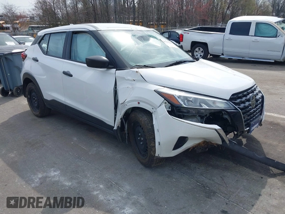 2021 Nissan Kicks S with VIN 3N1CP5BV5ML566388, listed as a IAAI auction lot 41791342 with 35,264 mi miles and . Bid and sale history available at DreamBid. Image 1.
