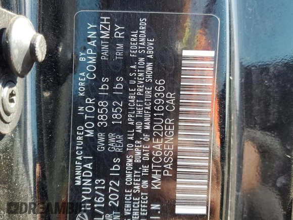 2013 Hyundai Veloster Turbo z VIN KMHTC6AE2DU169366, wystawiony jako Copart lot #50805585 z przebiegiem 75 197 mil mil oraz Szkoda całkowita • Salvage title. Historia ofert i sprzedaży dostępna na DreamBid. Obrazek 13.