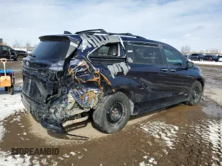 2021 Toyota Sienna XLE with VIN 5TDGSKFC8MS027648, listed as a Copart auction lot 47003455 with 49,361 mi miles and Salvage Title. Bid and sale history available at carsss.com. Image 3.