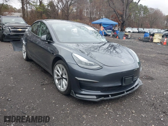 2022 Tesla Model 3 with VIN 5YJ3E1EA6NF143839, listed as a IAAI auction lot 40905007 with 83,897 mi miles and . Bid and sale history available at DreamBid. Image 1.
