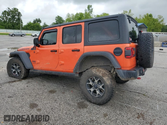 2018 Jeep Wrangler Unlimited Rubicon with VIN 1C4HJXFG7JW287624, listed as a Copart auction lot 59006895 with 64,871 mi miles and Salvage title. Bid and sale history available at DreamBid. Image 2.