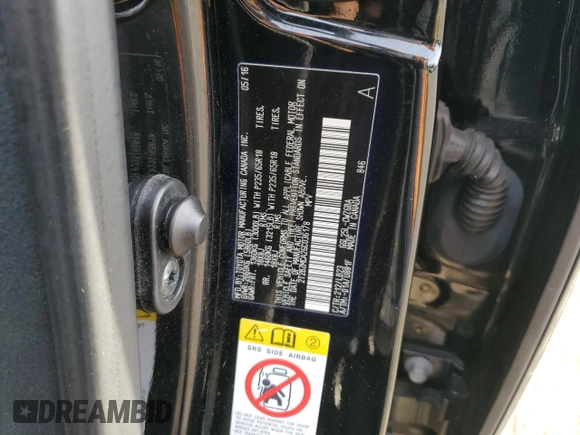 2016 Lexus RX 350 F Sport with VIN 2T2BZMCA2GC036178, listed as a Copart auction lot 53830515 with 59,524 mi miles and Salvage Title. Bid and sale history available at carsss.com. Image 13.
