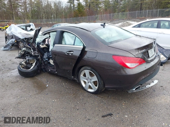 2015 Mercedes-Benz CLA 250 with VIN WDDSJ4GB6FN193681, listed as a IAAI auction lot 41846945 with Not Provided miles and . Bid and sale history available at DreamBid. Image 3.