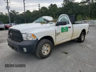2023 Ram 1500 Tradesman with VIN 3C6JR7DGXPG602119, listed as a Copart auction lot 73957654 with 34,826 mi miles and Salvage title. Bid and sale history available at DreamBid. Image 1.