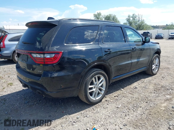 2024 Dodge Durango GT Plus with VIN 1C4RDJDG9RC192555, listed as a IAAI auction lot 42703867 with 36,329 mi miles and . Bid and sale history available at DreamBid. Image 4.