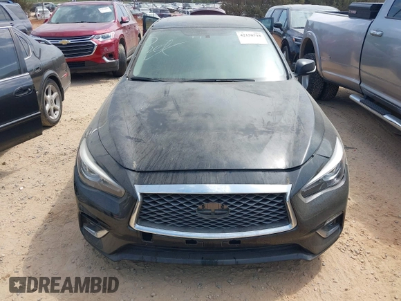 2018 Infiniti Q50 3.0t Luxe with VIN JN1EV7AR1JM611505, listed as a IAAI auction lot 42158718 with 111,495 mi miles. Bid and sale history available at carsss.com. Image 12.