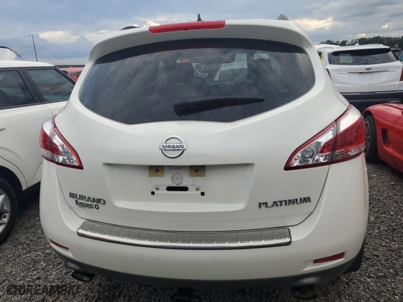 2014 Nissan Murano LE with VIN JN8AZ1MU3EW404562, listed as a Copart auction lot 73797594 with 0 mi miles and Salvage Title. Bid and sale history available at carsss.com. Image 6.