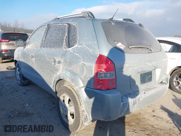 2007 Hyundai Tucson GLS with VIN KM8JM12B97U496766, listed as a IAAI auction lot 41071563 with 109,382 mi miles. Bid and sale history available at carsss.com. Image 3.