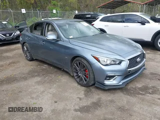 2018 Infiniti Q50 3.0t LUXE with VIN JN1EV7AP1JM590220, listed as a IAAI auction lot 42049026 with 88,985 mi miles. Bid and sale history available at carsss.com. Image 1.