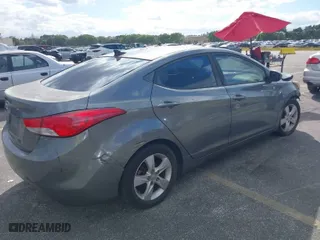 2013 Hyundai Elantra GLS PZEV with VIN 5NPDH4AE1DH360432, listed as a IAAI auction lot 41440366 with 106,047 mi miles. Bid and sale history available at carsss.com. Image 4.