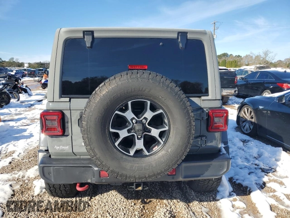2018 Jeep Wrangler Unlimited Rubicon with VIN 1C4HJXFN5JW332073, listed as a Copart auction lot 89387295 with Not provided miles and Salvage title. Bid and sale history available at DreamBid. Image 6.