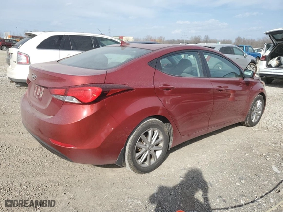 2015 Hyundai Elantra SE with VIN 5NPDH4AE4FH606506, listed as a Copart auction lot 49044805 with 67,103 mi miles and Salvage Title. Bid and sale history available at carsss.com. Image 3.