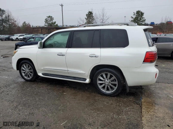 2011 Lexus LX 570 with VIN JTJHY7AX9B4062750, listed as a Copart auction lot 44083715 with 0 mi miles and Salvage Title. Bid and sale history available at carsss.com. Image 2.