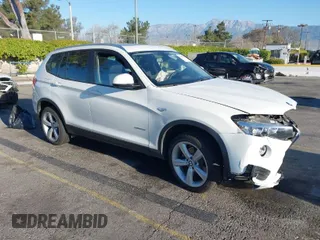 2017 BMW X3 sDrive28i with VIN 5UXWZ7C31H0X40309, listed as a IAAI auction lot 41867813 with 1 mi miles. Bid and sale history available at carsss.com. Image 1.