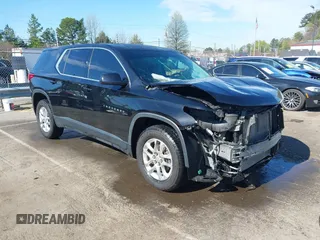 2020 Chevrolet Traverse LS with VIN 1GNERFKW7LJ207118, listed as a IAAI auction lot 41883048 with 87,506 mi miles. Bid and sale history available at carsss.com. Image 1.