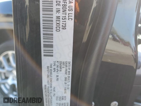 2022 Jeep Compass Latitude Lux with VIN 3C4NJDFB0NT151739, listed as a Copart auction lot 55200065 with 18,782 mi miles and Salvage title. Bid and sale history available at DreamBid. Image 13.