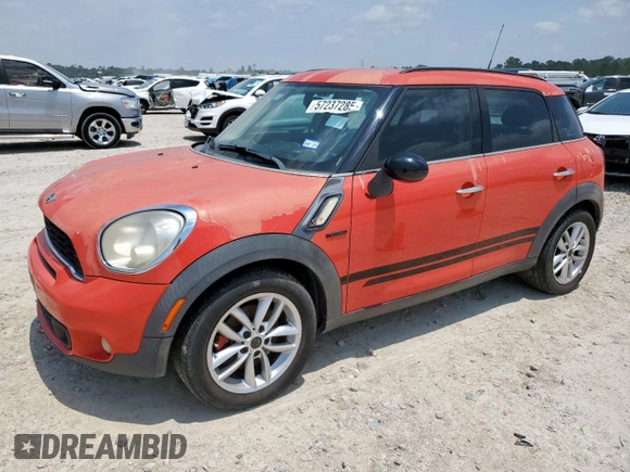 2011 MINI Countryman S with VIN WMWZC3C55BWH98129, listed as a Copart auction lot 57237285 with 137,508 mi miles and Clean title. Bid and sale history available at DreamBid. Image 1.
