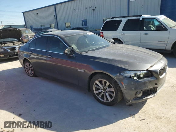 2016 BMW 5 Series 528i with VIN WBA5A5C59GG350555, listed as a Copart auction lot 48623835 with 136,909 mi miles and Salvage Title. Bid and sale history available at DreamBid. Image 4.