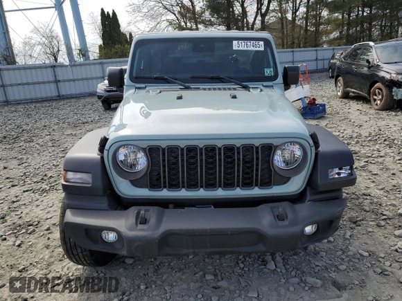 2024 Jeep Wrangler Sport S with VIN 1C4PJXAG2RW335190, listed as a Copart auction lot 51767465 with 2,717 mi miles and Salvage title. Bid and sale history available at DreamBid. Image 5.