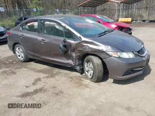 2013 Honda Civic LX with VIN 19XFB2F56DE291491, listed as a IAAI auction lot 41947866 with Not Provided miles and . Bid and sale history available at DreamBid. Image 1.