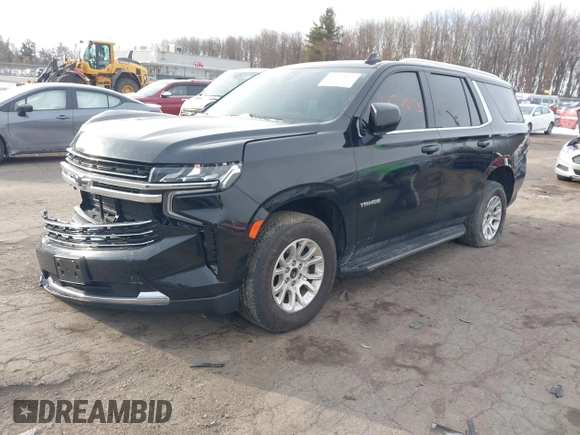 2021 Chevrolet Tahoe LT z VIN 1GNSKNKD2MR444988, wystawiony jako IAAI lot #41372873 z przebiegiem 45 731 mil mil oraz . Historia ofert i sprzedaży dostępna na DreamBid. Obrazek 2.