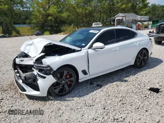 2023 Genesis G70 3.3T with VIN KMTG54TE7PU117917, listed as a Copart auction lot 73748604 with 33,688 mi miles and Clean Title. Bid and sale history available at DreamBid. Image 1.