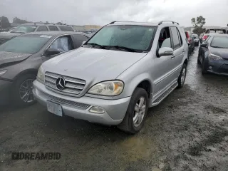 2005 Mercedes-Benz M-Class 3.7L with VIN 4JGAB57E25A518203, listed as a Copart auction lot 43135394 with 202,773 mi miles and Salvage Title. Bid and sale history available at carsss.com. Image 1.