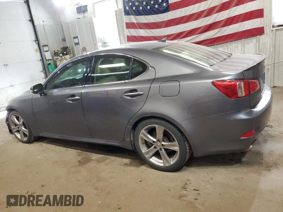 2012 Lexus IS 250 with VIN JTHBF5C22C5166690, listed as a Copart auction lot 46827125 with 98,001 mi miles and Salvage Title. Bid and sale history available at DreamBid. Image 2.