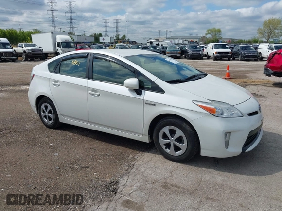 2013 Toyota Prius One with VIN JTDKN3DU0D5546170, listed as a IAAI auction lot 42193801 with 204,796 mi miles. Bid and sale history available at carsss.com. Image 1.