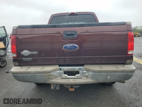 2004 Ford F-250 XL with VIN 1FTNW21P94EC61907, listed as a Copart auction lot 57840355 with 206,784 mi miles and Salvage title. Bid and sale history available at DreamBid. Image 6.