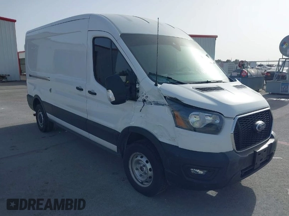 2023 Ford Transit Cargo with VIN 1FTBR1C85PKA32611, listed as a IAAI auction lot 41698153 with 25,010 mi miles and . Bid and sale history available at carsss.com. Image 1.