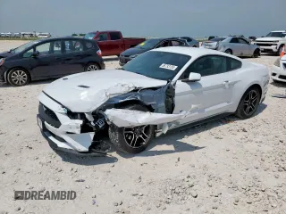 2022 Ford Mustang EcoBoost with VIN 1FA6P8TH1N5105037, listed as a Copart auction lot 56733135 with 43,827 mi miles and Salvage title. Bid and sale history available at DreamBid. Image 1.