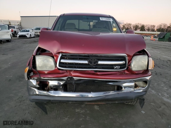 2001 Toyota Tundra Ltd with VIN 5TBBT48151S214199, listed as a Copart auction lot 81174404 with 165,256 mi miles and Salvage Title. Bid and sale history available at carsss.com. Image 5.
