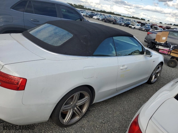 2017 Audi S5 Cabriolet with VIN WAUC4AFH4HN003712, listed as a Copart auction lot 74427064 with NaN miles and Salvage Title. Bid and sale history available at carsss.com. Image 3.