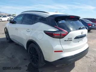 2023 Nissan Murano SV with VIN 5N1AZ2BS4PC114673, listed as a IAAI auction lot 41566274 with 38,793 mi miles. Bid and sale history available at carsss.com. Image 3.
