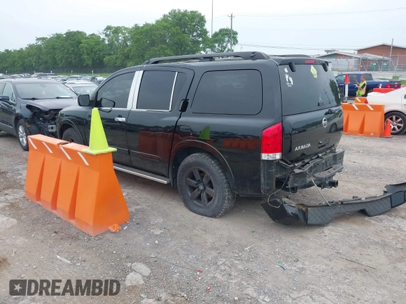 2008 Nissan Armada SE z VIN 5N1BA08D48N609079, wystawiony jako IAAI lot #42279932 z przebiegiem 162 921 mil mil oraz . Historia ofert i sprzedaży dostępna na DreamBid. Obrazek 3.