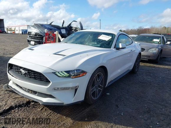 2021 Ford Mustang EcoBoost with VIN 1FA6P8TH6M5105467, listed as a IAAI auction lot 41732934 with 69,287 mi miles. Bid and sale history available at carsss.com. Image 2.