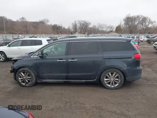 2016 Kia Sedona SX-L with VIN KNDME5C13G6112674, listed as a IAAI auction lot 41711275 with 154,337 mi miles and . Bid and sale history available at carsss.com. Image 14.