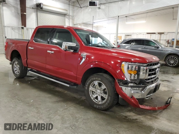 2021 Ford F-150 XL with VIN 1FTFW1E57MKE11716, listed as a Copart auction lot 61458915 with 47,080 mi miles and Salvage title. Bid and sale history available at DreamBid. Image 4.