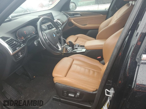 2021 BMW X3 xDrive30i with VIN 5UXTY5C0XM9F26203, listed as a Copart auction lot 44698984 with 37,923 mi miles and Non Repairable. Bid and sale history available at DreamBid. Image 7.