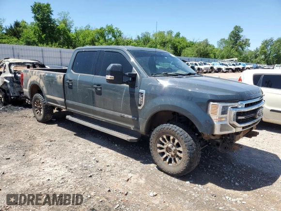 2021 Ford F-350 XL with VIN 1FT8W3BT1MEC69708, listed as a Copart auction lot 56928725 with 106,637 mi miles and Salvage title. Bid and sale history available at DreamBid. Image 4.