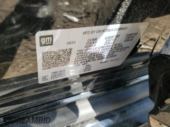 2025 Buick Encore GX Sport Touring with VIN KL4AMESL4SB012926, listed as a Copart auction lot 51567555 with 7,413 mi miles and Clean title. Bid and sale history available at DreamBid. Image 13.