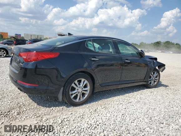 2013 Kia Optima EX with VIN 5XXGN4A77DG228133, listed as a Copart auction lot 62207925 with 122,289 mi miles and Salvage title. Bid and sale history available at DreamBid. Image 3.