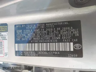 2004 Toyota Camry LE with VIN 4T1BE30K54U828326, listed as a IAAI auction lot 41876818 with 164,876 mi miles. Bid and sale history available at carsss.com. Image 9.