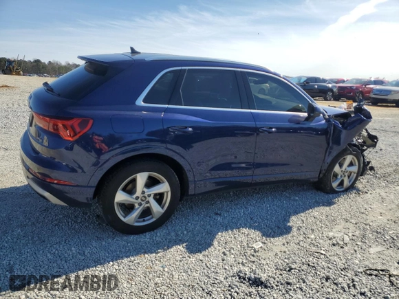 2022 Audi Q3 Premium Plus with VIN WA1BUCF36N1127685, listed as a Copart auction lot 42190355 with 45,862 mi miles and Salvage title. Bid and sale history available at DreamBid. Image 3.