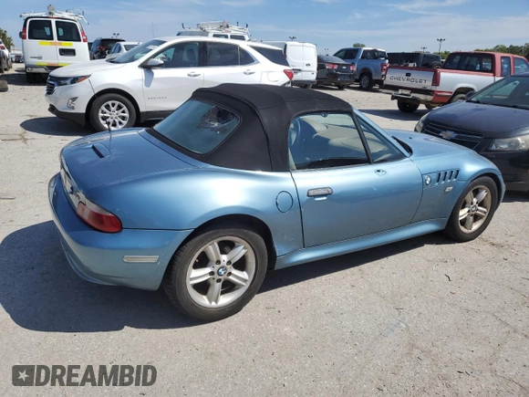 2002 BMW Z3 2.5i with VIN 4USCN33442LM06728, listed as a Copart auction lot 70166964 with 0 mi miles and Clean Title. Bid and sale history available at carsss.com. Image 3.