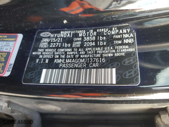 2021 Hyundai Elantra SEL with VIN KMHLM4AG0MU137616, listed as a Copart auction lot 87176984 with 157,418 mi miles and Salvage Title. Bid and sale history available at carsss.com. Image 15.