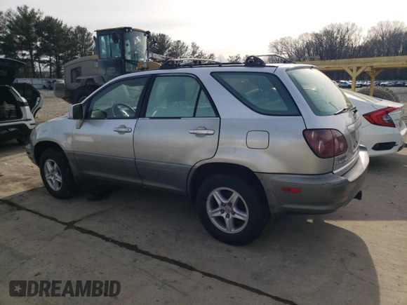 1999 Lexus RX 300 Luxury SUV with VIN JT6HF10U3X0025289, listed as a Copart auction lot 44175635 with 0 mi miles and Salvage Title. Bid and sale history available at carsss.com. Image 2.